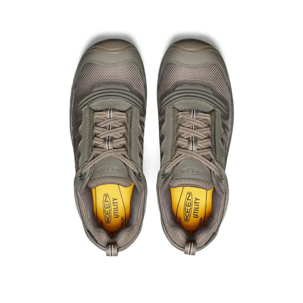 Keen Reno KBF Waterproof Soft Toe Work Shoes Men’s Size 7D Brindle/Morel Gray
